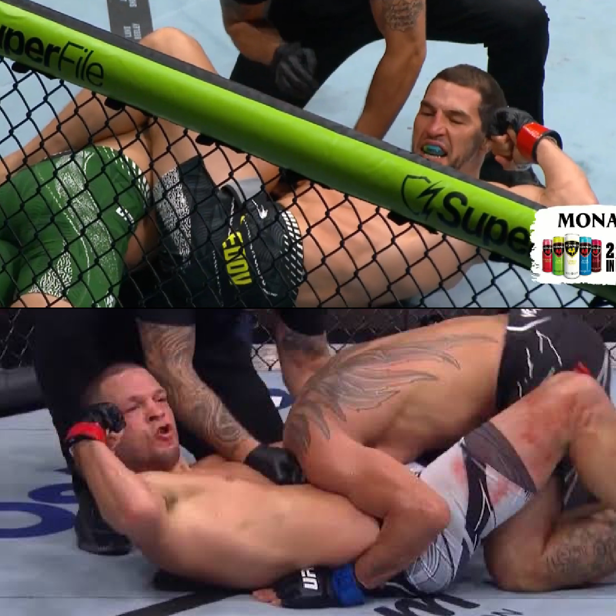 MMAJunkie's tweet photo. Abus Magomedov did the Nate Diaz in a first-round choke of Cam Rowston at #UFC333 💪 https://t.co/UolWzWny6U