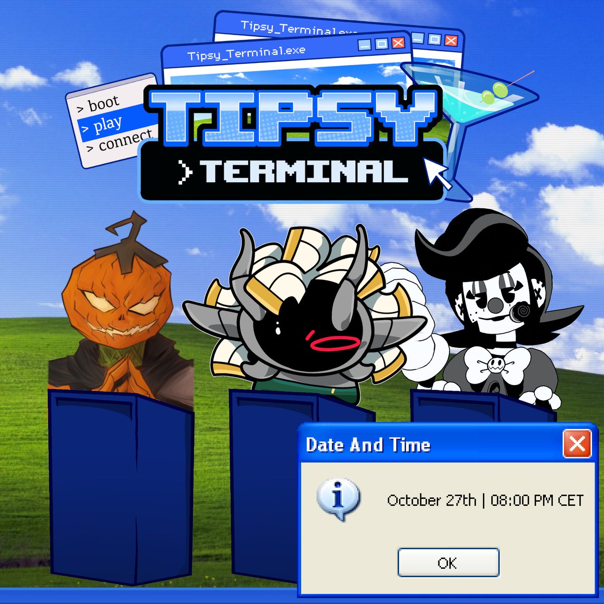 F2Automaton's tweet photo. Ello Ello Internet, And Welcome to the Announcement of the TipsyTerminal Contestants:
@pomtibomti @CircuitTheRobot @BittlesToon 

TipsyTerminal GameShow Will Happen On My Twitch Channel
October 27th, 08:00 PM CET

Write the date down and get ready to enjoy the show! https://t.co/IGzKeBMJGN