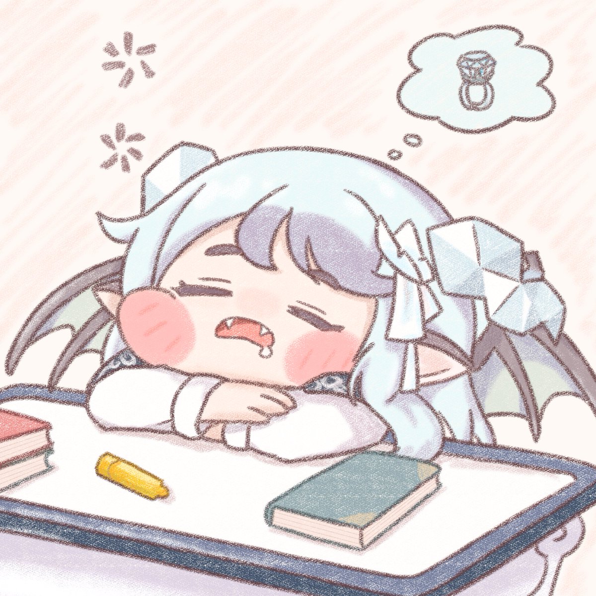 KowanOvis's tweet photo. 生徒会長ダーヤ　うとうと
#トリッカル　#絵　#ダーヤ祭 https://t.co/fVvZm7oP6i