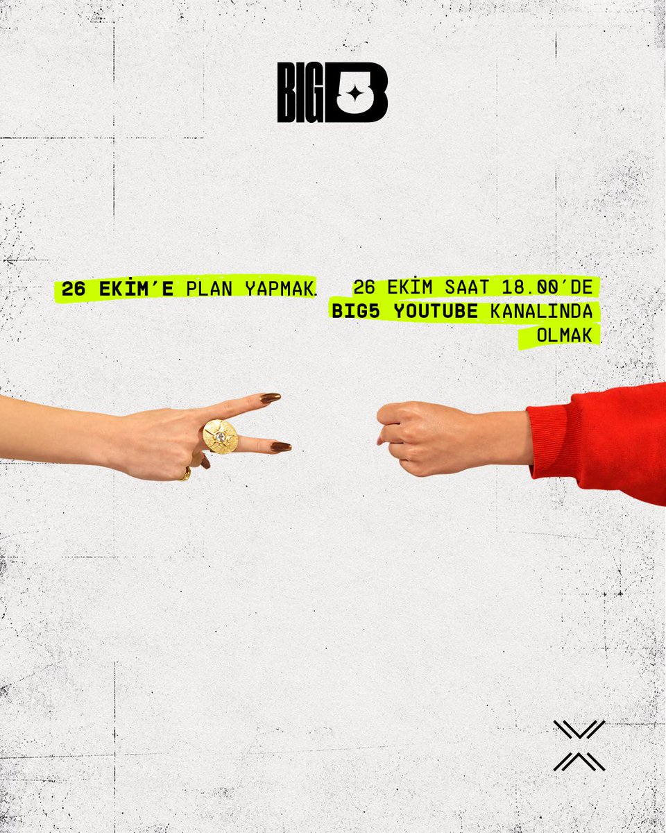 big5turkiye's tweet photo. Biz iki seçenek koyduk ve kazanan taraf belli! 26 Ekim saat 18.00’de Big5 YouTube kanalındayız! 💚 https://t.co/tTHRNWm0Qm