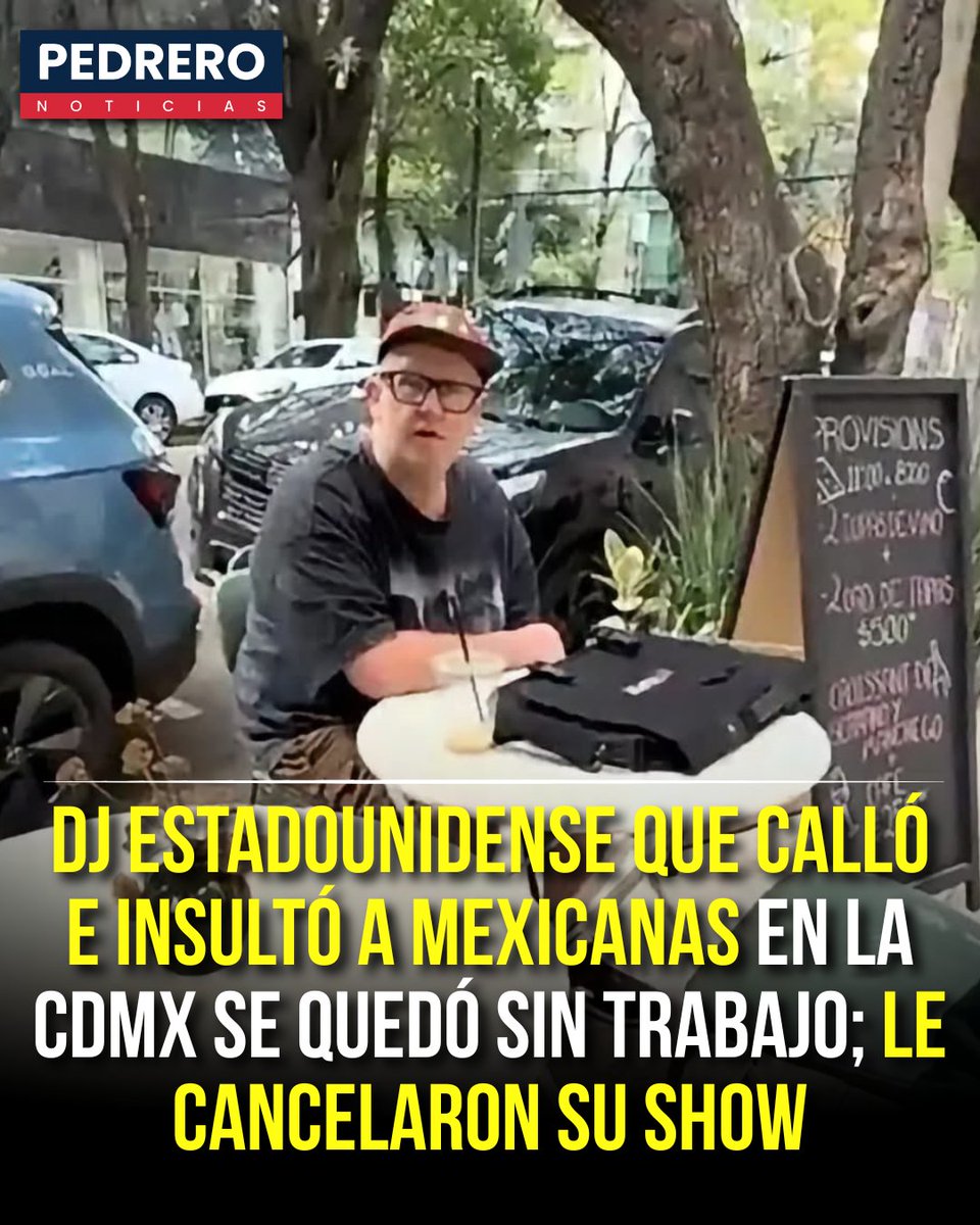 YosoyPedrero's tweet photo. 🚨OJO: DJ ESTADOUNIDENSE QUE CALLÓ E INSULTÓ A MEXICANAS EN LA CDMX SE QUEDÓ SIN TRABAJO; LE CANCELARON SU SHOW

El DJ identificado como DJezmo quedó en el centro de la polémica tras difundirse un video en el que reprende a dos mujeres mexicanas por hablar y reírse mientras se encontraban en las mesas exteriores de una cafetería en la colonia Roma Norte, en la Ciudad de México. Durante el altercado, les exigió guardar silencio y cuestionó que estuvieran en un espacio público.

La grabación provocó numerosas críticas en redes sociales, donde usuarios cuestionaron la actitud del músico y su intento de imponer condiciones a las mujeres en una zona ubicada sobre la banqueta. El episodio también reavivó la discusión sobre la gentrificación y las tensiones por la convivencia entre residentes mexicanos y extranjeros en la capital.

Tras la controversia, FABA anunció la cancelación de la presentación que el DJ tenía programada para este sábado 24 de octubre. El establecimiento se deslindó de sus expresiones, señaló que no representan sus valores y aseguró que no volverá a trabajar con él.

Sin embargo, la cancelación en FABA no significa necesariamente que el evento haya sido suspendido por completo: la fiesta apareció posteriormente anunciada en otra plataforma con una ubicación privada por confirmar. Por ahora, no está confirmado si se realizará en otra sede, mientras el incidente mantiene abierto el debate sobre el respeto a quienes habitan y utilizan los espacios de la Ciudad de México.