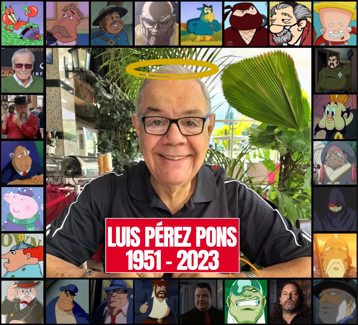 alegre60549's tweet photo. Collage y homenaje a Luis Pérez Pons (1951-2023)

Un día como hoy, hace 3 años se nos fue de este mundo un buen actor del doblaje Venezolano, conocido por ser la voz iconica de Don Cangrejo entre otros personajes icónicos que dobló

Gracias por todo Luis Pérez Pons QEPD 🕊️ https://t.co/Bn1wSDWx7Q
