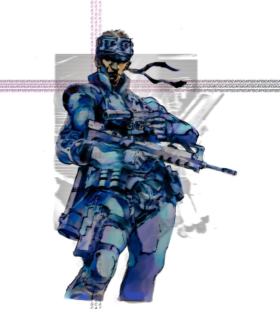 snakebeating's tweet photo. He used to look so small in yoji's mgs1 era art https://t.co/rHDIVMq0iE