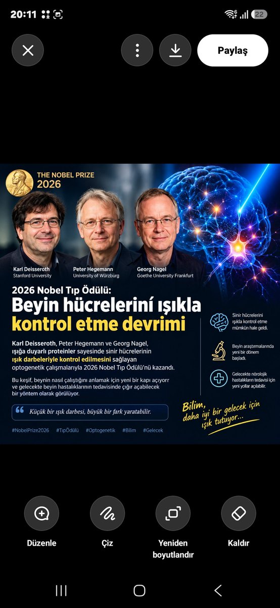 100Nonstop's tweet photo. Fon vurgunu, yolsuzluklar, gazetecilerin ceza evine atılması vs... O sırada Dünya'da neler oluyor?
🧠 Beynimizi ışıkla kontrol edebildiğimizi düşünün!
#nobel #tıp #bilim #nörobilim #beyin https://t.co/ii6BU1zCqC