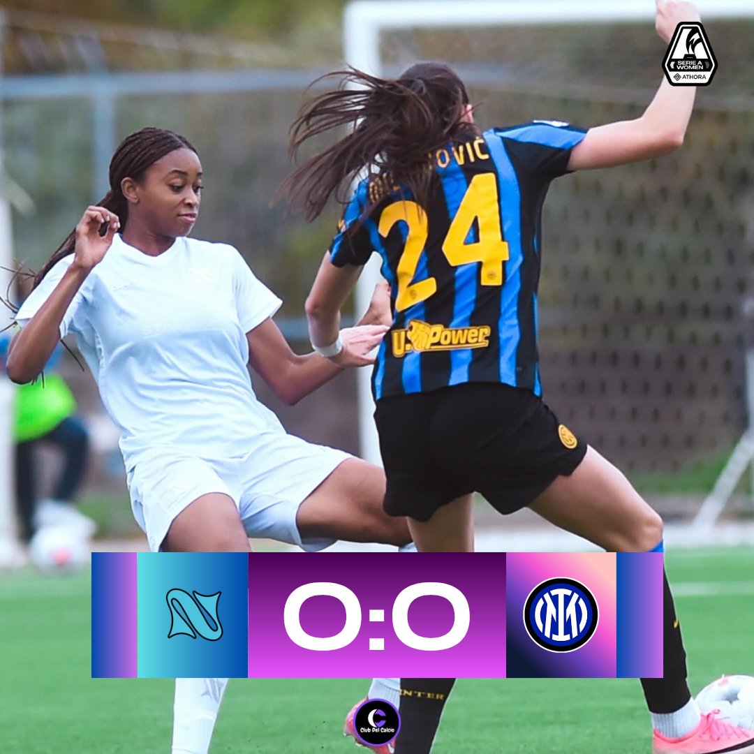 ClubDelCalcio's tweet photo. Tra #NapoliWomen e #Interwomen finisce in parità a reti inviolate

#serieawomenathora 
#serieawomen #figcfemminile https://t.co/SeXwWklVHE