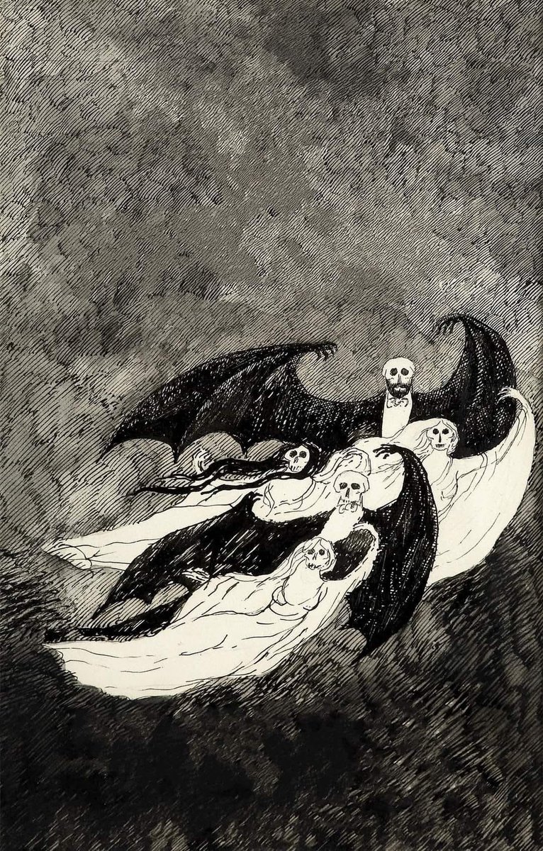 BluebellRaven's tweet photo. "A Clutch of Vampires" (1974) by Edward Gorey. https://t.co/IjYdcogrIO
