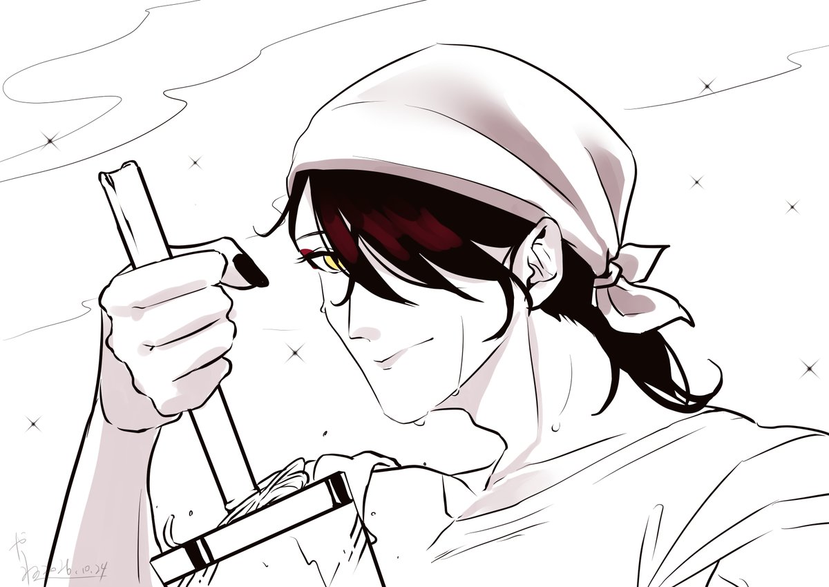 Karineko28's tweet photo. 推しがラーメン作っている絵を描く日が来るとは思いもしませんでしたね
#Akurylic https://t.co/B0Hfd6Wld0
