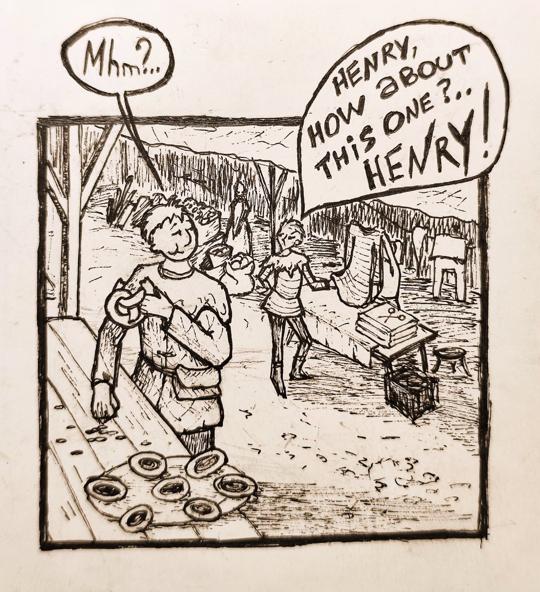 lostin1403's tweet photo. inktober — days 23/24 — dapper/bake

they'll come home with another yellow pourpoint and a couple dozen poppy seed kolaches

#kcd2 #hansry https://t.co/FioOjTrqKR