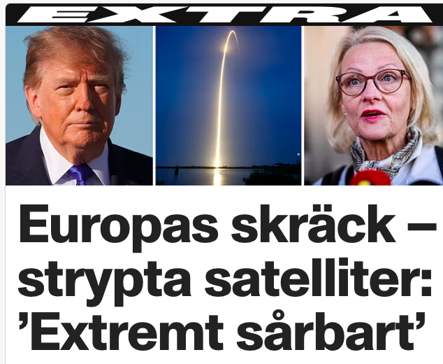RolandXSweden's tweet photo. Varför har inte Europa egna satelliter som USA, Ryssland och Kina? 
Varför är Europa så efterblivet på alla områden? https://t.co/Z0zGMbru2X