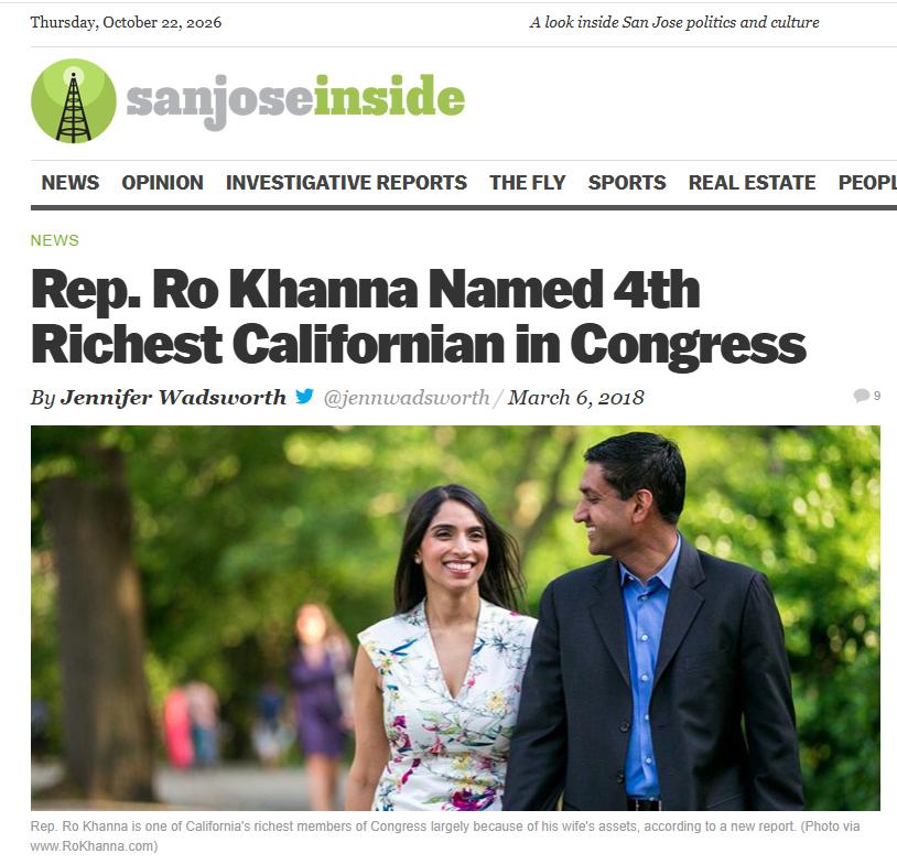 TJR05464122's tweet photo. @Maganificent77 @RoKhanna Hey Ro:  Where did all that dough come from? https://t.co/BoyBJCMUfp