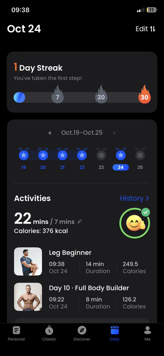 legendary_bawa's tweet photo. Day 6/21
Worked 2 sessions out today again since itโs the weekend, gave my best!
I also noticed there was no more muscle soreness after the exercise todayโฆ
@injective || #InjectiveFit21 https://t.co/EGyyUVpOu0