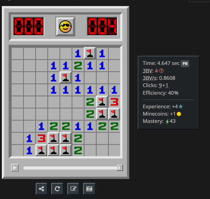 VenandrVT's tweet photo. new PB beginner Minesweeper, almost half of the time of my previous record! https://t.co/1Z8llYZDrr