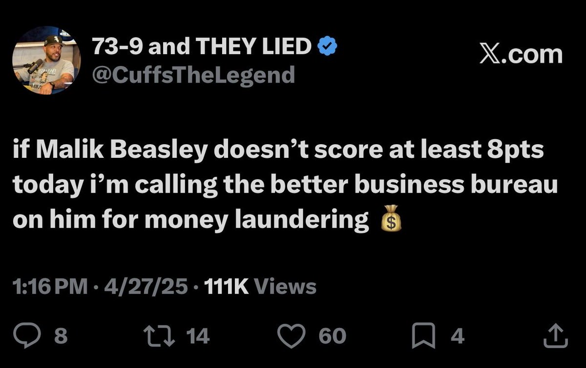 CuffsTheLegend's tweet photo. Cuffstradamus always see things before everybody else🔮🦉 https://t.co/5fyy5rOGZj