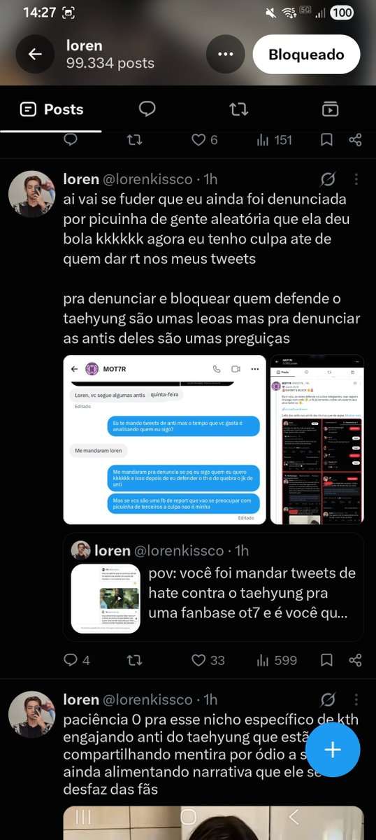 MOT7R_'s tweet photo. Ela se fez de coitada demais, e ainda cortou os prints pq eu reportei oq ela mandou antes de reportar ela, mesmo ela sendo a prr de uma arrogante.

Quando eu avisei sobre as antis q ela segue e interage ela se fez de sonsa e falou n importa, ela segue quem quiser https://t.co/qv9wCxVfzh