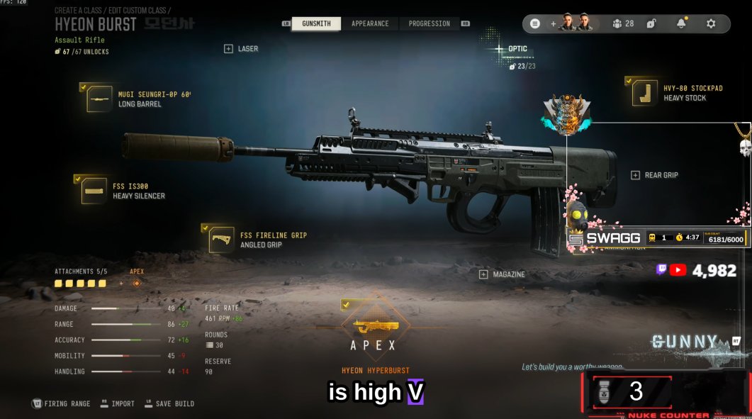 codworlddaily's tweet photo. Swagg gets his 4TH NUKE in Modern Warfare 4 and says this Hyeon Burst is the MOST OP weapon in HISTORY 🤯 https://t.co/6YDE82Z6nn