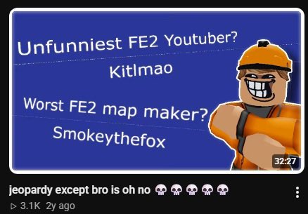 PerhapsKit's tweet photo. i renamed a bunch of my old videos titles for the fun of it 

theres more on my channel if you wanna find them but heres some of my favorites https://t.co/LeIoiCSPzA