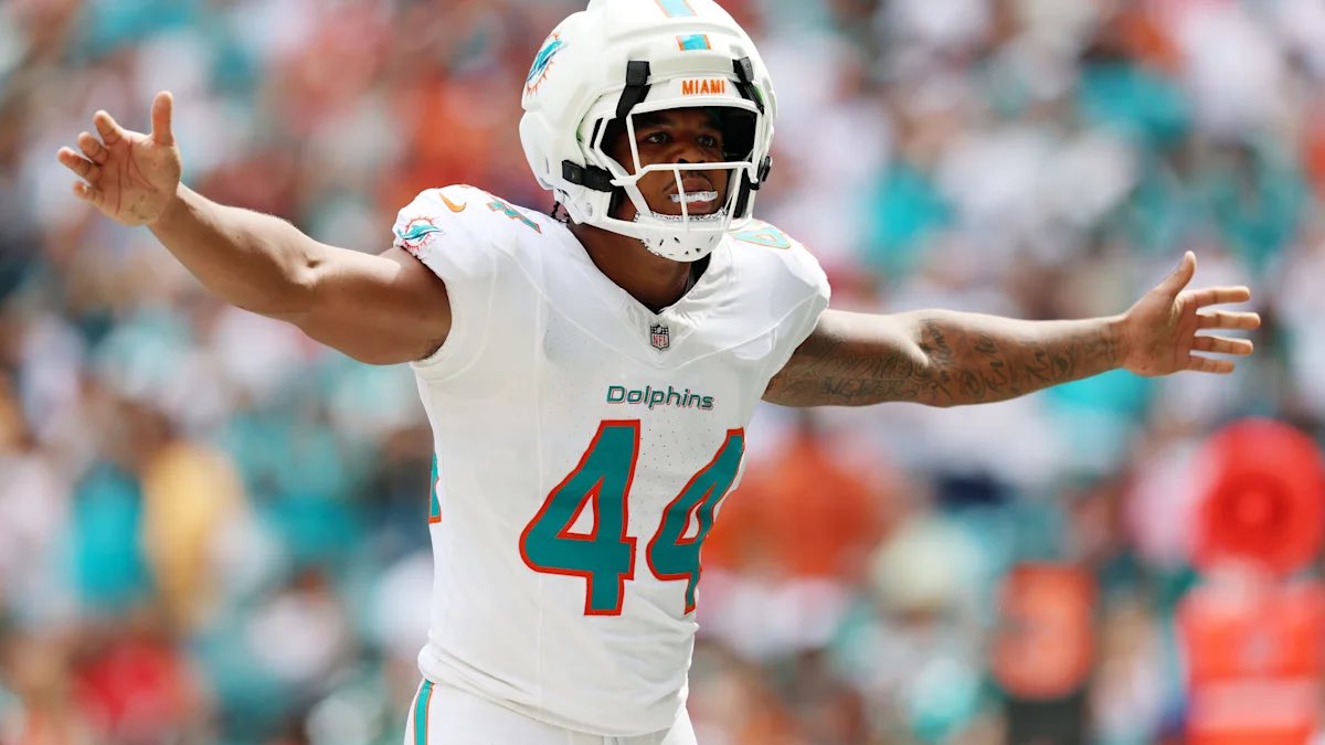 DHQFootball's tweet photo. Chop Robinson: IDP Alert 👀🏈

Chop Robinson’s going to eat on Sunday against the Jets. 

Former first-rounder out of Penn State, flashing hard the past two games — against Minnesota: ten pressures, a sack, four hits and a tackle for loss. Cincinnati: three tackles, two hits, a fumble recovery. 

That’s elite-level production! 🔥

Dude finally starting to look like the rookie from 2024 when he finished with six sacks, second-most among all rookies behind only Braden Fiske. 

Chop’s fully bought into the Jeff Hafley tough-guy culture in Miami — added seven pounds, setting the edge, playing through tight ends. 

The Jets’ OL is the whole game. 🤔

Both tackles are bad — Olu Fashanu on the left has given up five sacks on eleven pressures, worst rate in the league for a starter. Armand Membou on the right’s allowed thirteen pressures and two sacks himself, and scouts have flagged him for leaning and anchor lapses against speed-to-power rushes — the exact move Chop’s been winning with. 

So here’s the squeeze: Uche crashes Fashanu’s side, Geno steps up or slides right, and Chop’s already planted there because Membou can’t hold his ground against power. Two bad tackles on opposite edges means the pocket collapses inward. That’s the schematic. 

A couple caveats: the Jets will probably lean on the run with Braelon Allen or Breece Hall, and that limits Chop’s snaps. 

And the thing you can’t schedule — five concussions in two years, one this season, already missed a game, now wearing the Guardian Cap. Doesn’t fix whatever’s putting his head in the wrong spots. 🤕

But Sunday, the tape says eat.

Depth wins championships 🏆

Dominate with https://t.co/SqpDrT1nnd