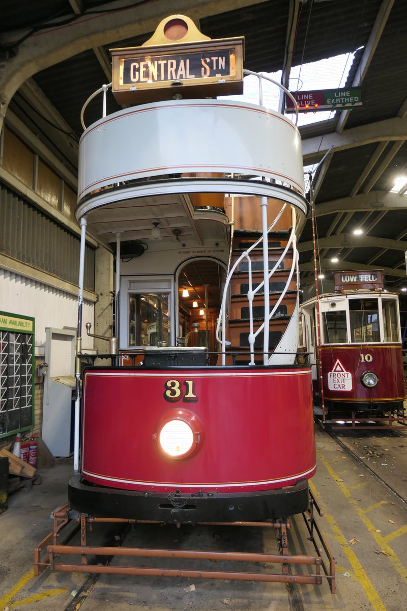 303032T's tweet photo. Sunderland 16, South Shields (Oporto 196), Marton (Blackpool) 31 and South Shields 10 at Beamish Tram Depot 19.10.26 https://t.co/pFchPJ4FLH https://t.co/zLAG8EbWGI