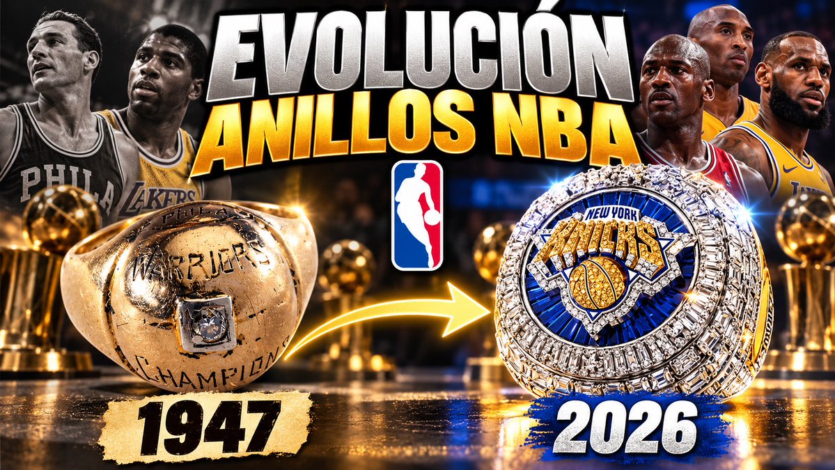 PasionBasketNBA's tweet photo. En este hilo os traigo la evolución histórica de los anillos en la NBA a lo largo de toda su historia 

Desde 1947 hasta el último anillo de los New York Knicks 

🧵👇🏻 https://t.co/cT2IYiX0wu