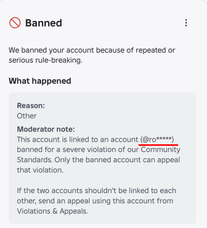 45kxk's tweet photo. I lowk have a theory that everyone who got terminated bc of some unknown "@ro**" account actually got banned bc of someone with user "roblox_user" like everyone whose username was reset got a name starting with "ro", so the unknown "ro" account might not even be the same person https://t.co/leJzZQTcip