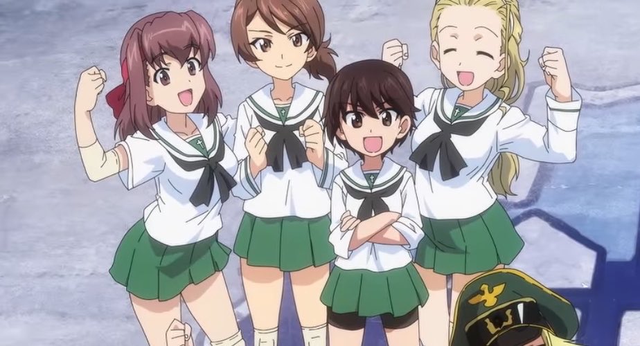 stuc_er's tweet photo. そう言えば最終章第4話でOP変わった時に思ったけど、バレー部の制服姿って何気にこれが初出だったんだよね。
妙子ちゃんの制服姿もいいぞ。
#ガルパンはいいぞ 
#garupan https://t.co/zxkK0GCPQ1
