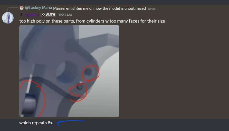 DearLadyMaria's tweet photo. No one who values their spare time will put up with a guild run by egotistical artists.

How uninformed do you have to be to yap about "optimization" and not be able to tell the difference between an octagon and a dodecagon?
 
No wonder he's a solo dev LOL https://t.co/NEVkXsvusq