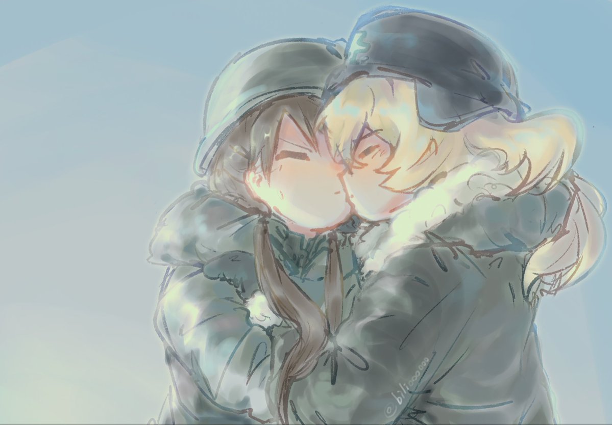bilioooooo's tweet photo. kiss #少女終末旅行 #GirlsLastTour #チトユー https://t.co/rkB39eAxTR