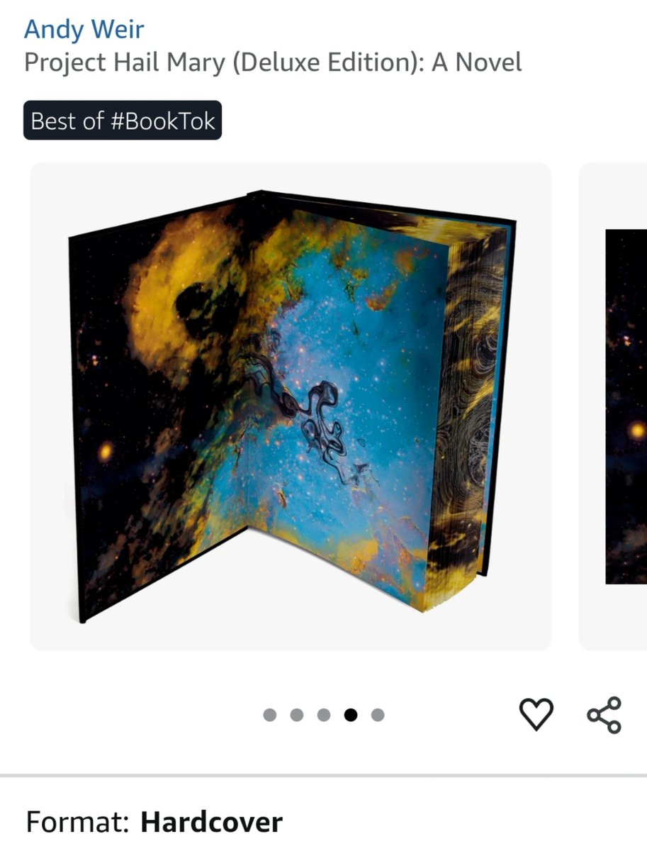 lynx_stalker's tweet photo. PROJECT HAIL MARY DELUXE EDITION ✨️✨️✨️
---
• Intricately designed stenciled edges
• New cover art on a deluxe jacket
• Full-color illustrated endpapers
• A gorgeous custom-stamped case
---
RELEASING DECEMBER 1ST, 2026. 
PREORDERS OUT NOW ON AMAZON !!! (HALF OFF) #phm https://t.co/lRgzxMsVcQ