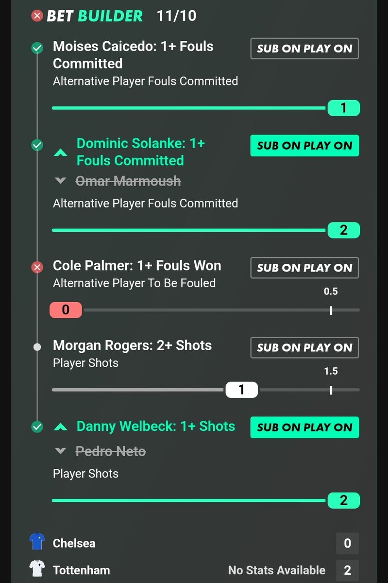 EvenBetbuilders's tweet photo. Cole Palmer card kills the bet 😩 https://t.co/Lwe7Zj381J