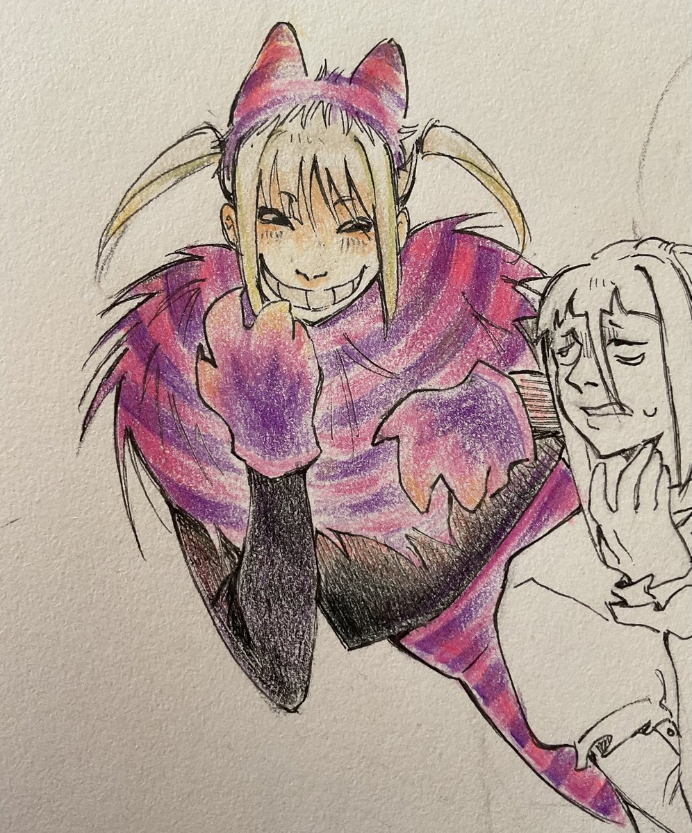 IvNotee's tweet photo. Petition for Maka’s Halloween costume to be Cheshire Cat 
#Maka #Souleater https://t.co/8okE2pLPGq