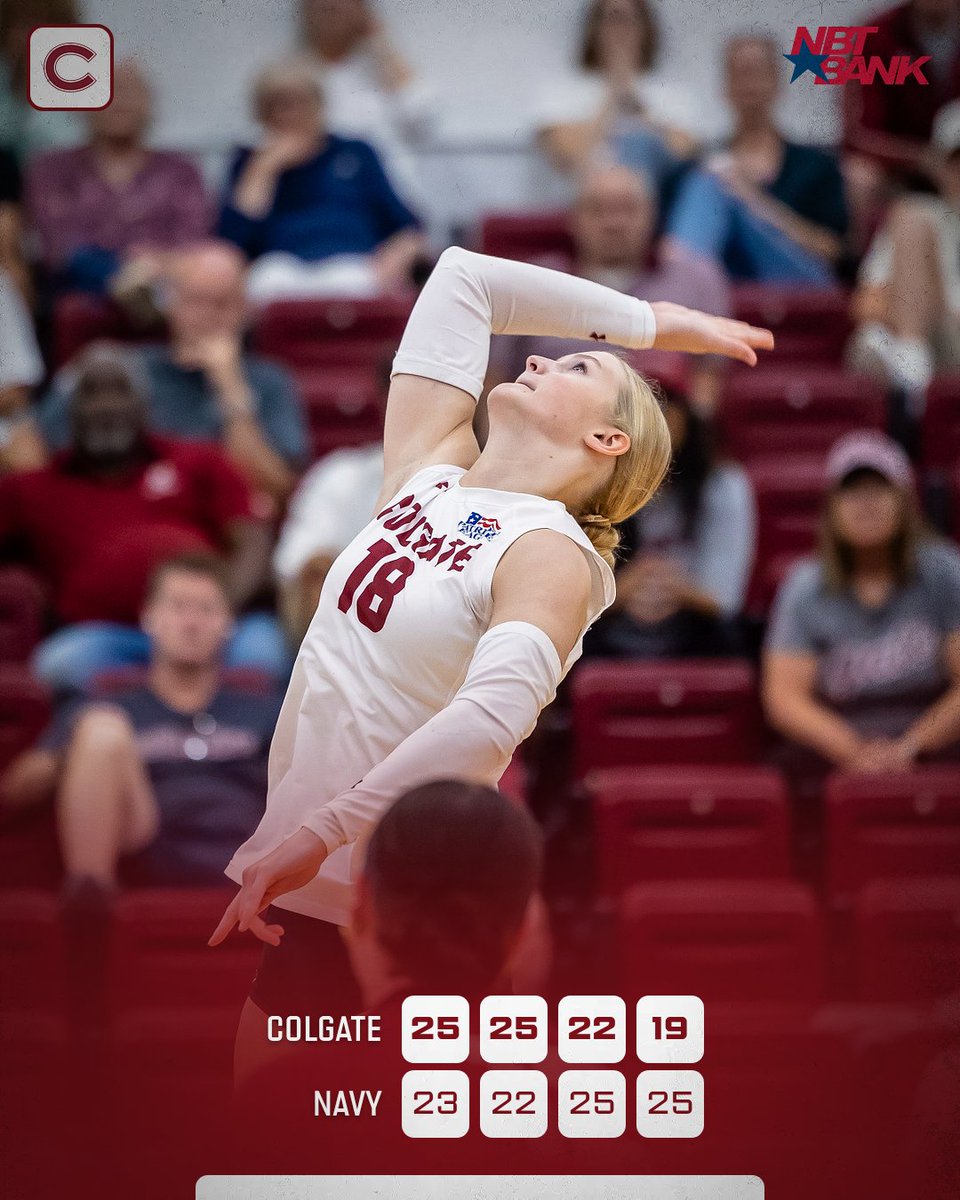ColgateVB's tweet photo. On to the 5th.

#GoGate https://t.co/rUf3a44rup