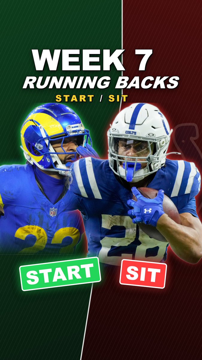 4thandDataFF's tweet photo. Week 7 start and sit, running backs 🧵

Every call is graded 1 to 5 stars on usage, Vegas, matchup, targets and game script.

3 starts, 1 sneaky start and 4 sits inside 👇 https://t.co/rLPIU3ZCpR