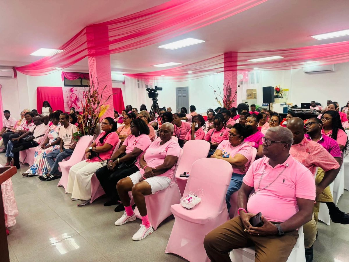 AlexDaneFraser's tweet photo. The PPP/C New Amsterdam Cluster hosted a Breast Cancer Awareness Programme, honouring survivors, showing solidarity with those battling the disease and remembering those who lost their lives.
#Guyana #DevelopmentProjects
#ADF #PPPC #AlexDaneFraser #progress #togetherness https://t.co/4qDD7pIDU3