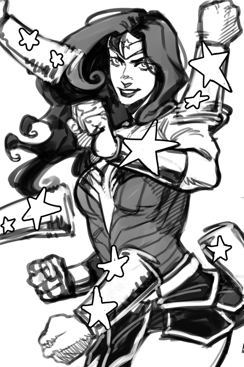 massbluess's tweet photo. Wonder Woman sketch https://t.co/w2AtPTmv2V