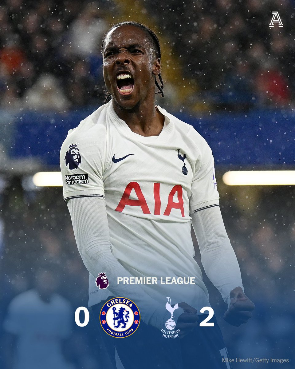 LSAlert_Main's tweet photo. An own goal by Mike Penders and a late Mathys Tel winner gave Spurs their second win at Stamford Bridge in 37 league trips. It’s back‑to‑back victories for De Zerbi’s side, now three points clear of the drop. link

#LiveScoreAlert
https://t.co/pEl5BU0NTT
