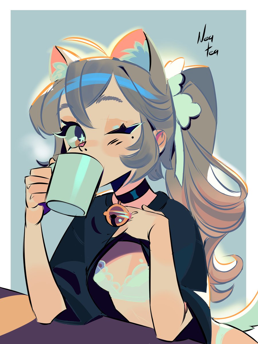 neateaart's tweet photo. Careful <3, the coffee is very hot this morning ( ͡° ͜ʖ ͡°). https://t.co/c2bpTJH6tH