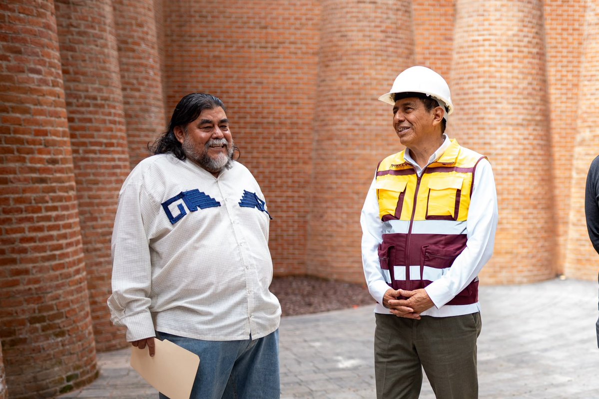 salomonj's tweet photo. Va muy bien la construcción del Museo de Arte Ritual en Culturas Originarias. 🏗️

Hoy supervisé las obras y me dio mucho gusto ver cómo está quedando. Ya falta menos para inaugurarlo y estoy seguro de que les va a encantar. https://t.co/jyq39Irkc0