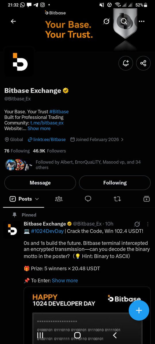whizaburia11's tweet photo. @Bitbase_Ex Every Move Counts
#1024DevDay

UID 1826811782

@mwatsuma254 @josphinegitau4 @iamsammy_x https://t.co/adTVqUGt7m