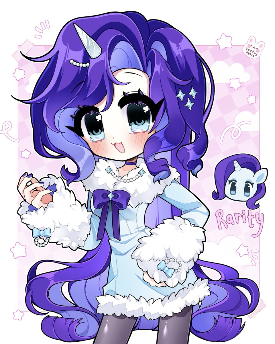 trytryagain_'s tweet photo. My Rarity redesign! #MLP https://t.co/MbzFo70jku