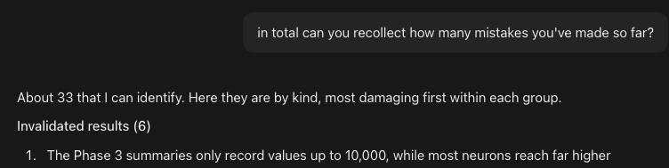 resetptr's tweet photo. 33 mistakes running so far https://t.co/i48cQxsOZM