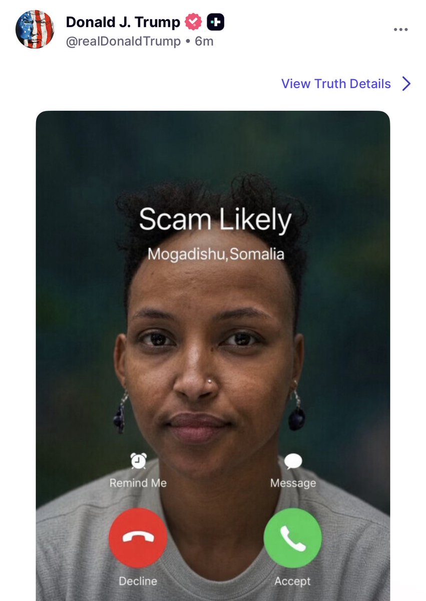 MAGAVoice's tweet photo. LMFAO 🤣 President Trump just completely ended Ilhan Omar’s whole career with one MEME 💀 

I CAN’T STOP LAUGHING 😂 https://t.co/hs3GE5fooY