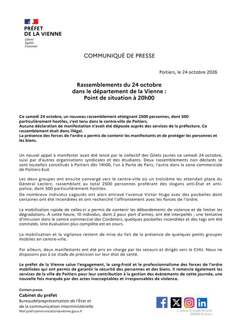 Image de l'actu de Préfet de la Vienne