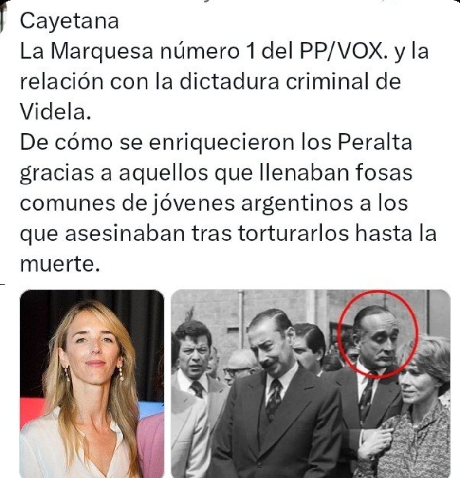 omicrom3111's tweet photo. @xamelia1 Con bigote es Jorge Videla, dictador Argentino,detras a su Izq  esta un Tal Peralta Ramos,pregúnten a Cayetana Álvarez de Toledo y Peralta Ramos quien era ese señor,que hizo en el periodo desde 1976 hasta 1983 solo pregunten o investiguen,en Northland lo sabían verdad Caye... https://t.co/sjHhKJg3SW