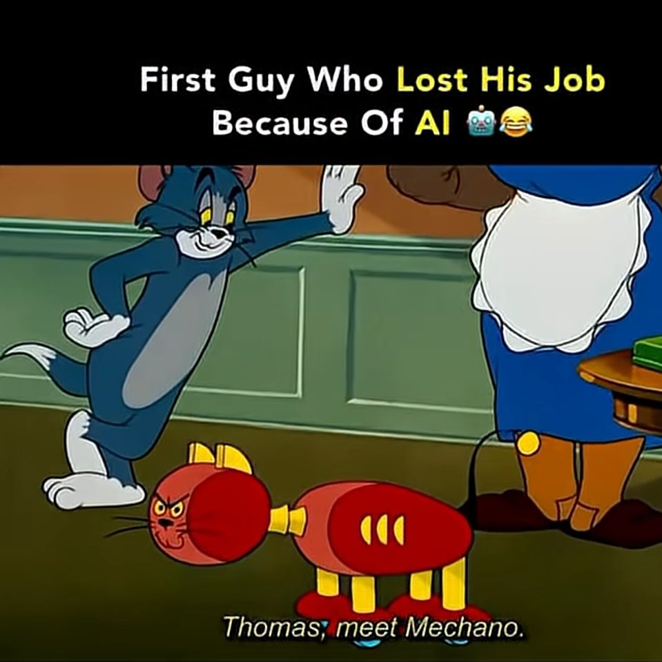 Physicsvers's tweet photo. First guy who Lost His job because of AI.
meet mechano https://t.co/E9XU89mOwB