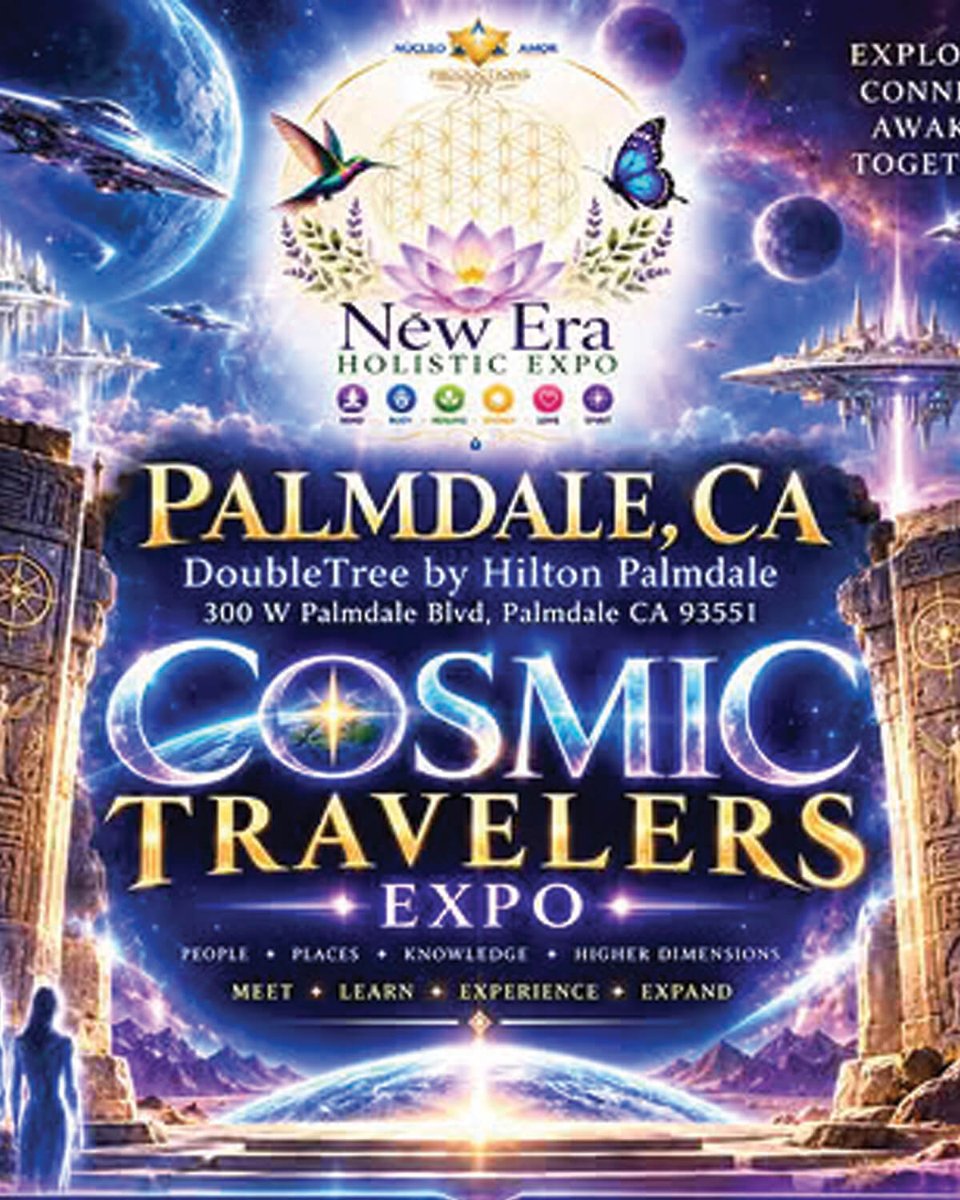 EventsInCali's tweet photo. https://t.co/3XFDp2a5pn
Cosmic Travelers Expo, Spiritual Fair, Palmdale, CA | Nov 14 - 15, 2026
#CosmicTravelersExpo #EventsInCalifornia #LosAngeles #Palmdale #SpiritualFair #Conferences #Convention #latestevents #newevents #todayevents #events #eventspace #allevents https://t.co/bd6SjHW0qd