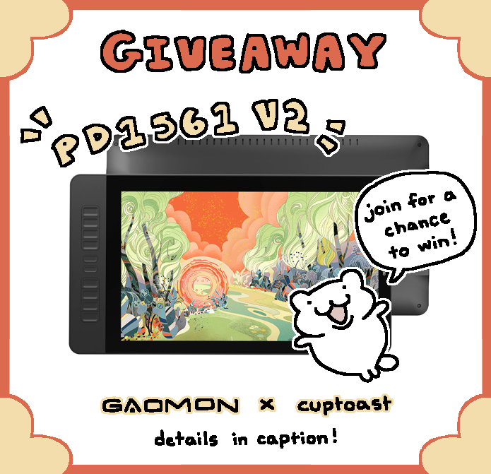 cupTWOst's tweet photo. im doing a giveaway with @Gaomonpentablet for a free PD1561 V2 screen tablet! (oct 24th- nov 8th)

- how to enter! -

1: you must be following me and @Gaomonpentablet 
2: like this post
3: comment your favorite character
4: repost this! 

winners will be announced november 8th! https://t.co/W1dxebbv6o