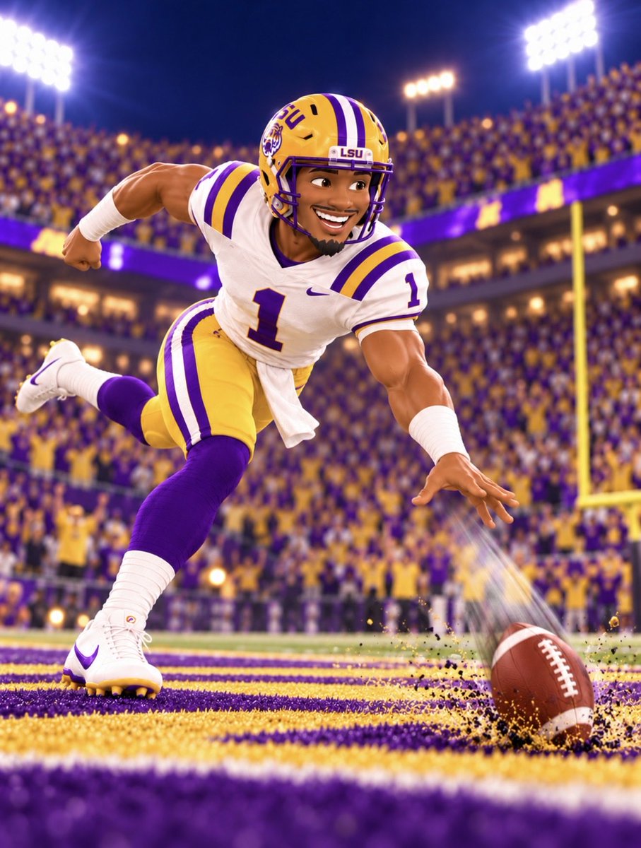 ClarenceSaizon's tweet photo. JONES TD!
@LSUFootball @LSUrecruiting @CFBplayoff #LSU #LSUfootball #GeauxTigers #ForeverLSU #ncaa #transferportal https://t.co/TePhVQ0tKw