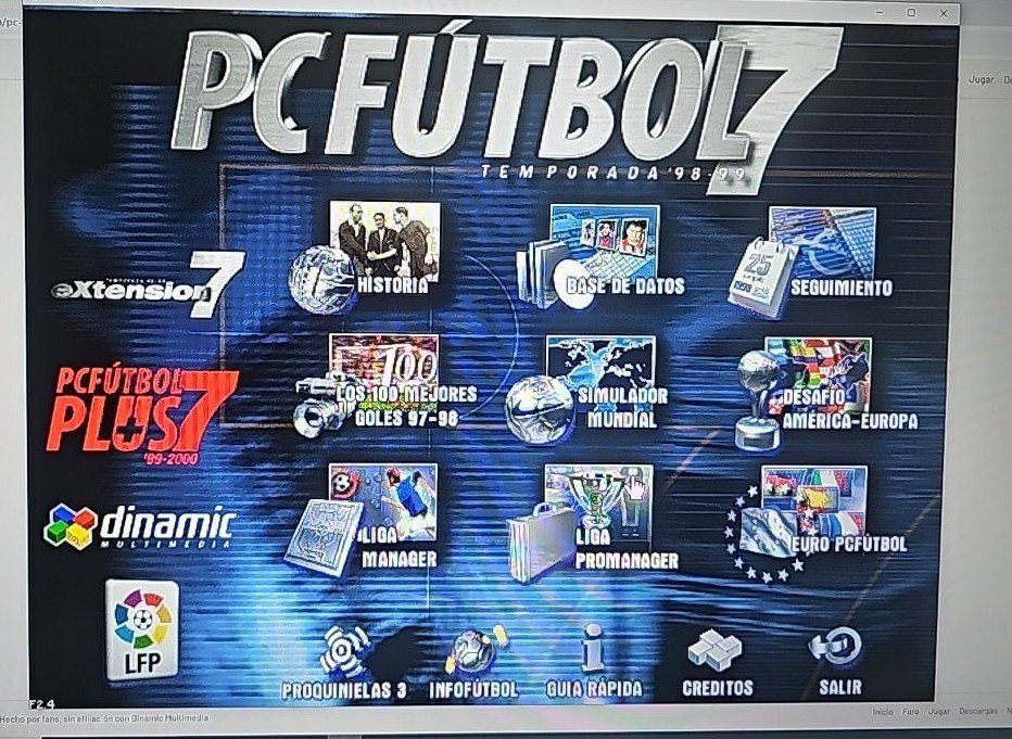 chiadow's tweet photo. Estoy haciendo pruebas de la última aplicacion creada por @jordirubo de lo que próximamente está por salir.
Esto os va a volar la cabeza a mas de uno.

Pc futbol 7 ejecutado  sin máquinas virtuales y corriendo como un tiro!!

Se va a publicar la aplicación  junto al código fuente. Se irán sacando updates de forma periódica y además la versión final soportará Mods.

¡Entra y registrate en la comunidad que yo sigo haciendo pruebas y jugando mientras!

https://t.co/bIuzgBexMw