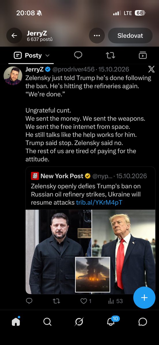 VoidCount's tweet photo. @prodriver456 @MarioNawfal Hmm, You are an expert.😂 What exactly do you know about Czech TV and Czech Radio, Czech government and so on?😂
Has your “expertise” same quality as that pile of shit “expertise” that you are blathering about Ukraine? If so, then lets fuck yourself, idiot.🖕🖕🖕 https://t.co/23v4m41p3b