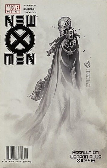 PanelAndScreen's tweet photo. For today's covers, I'm going to do a little rundown of these four covers. This was a four-issue run in New X-Men centered around Weapon plus and Fantomex, by Grant Morrison and penciler Chris Bachalo, who drew the hell out of these four issues. His art is so dynamic and interesting that I encourage everyone to check it out.
New X-Men #142
New X-Men #143
New X-Men #144
New X-Men #145